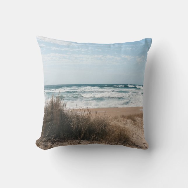 Coussin GRASSE Brown PRÈS DE LA MER SOUS LE CIEL BLEU (Recto)
