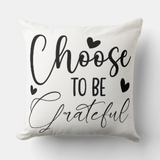 Coussin grateful quote