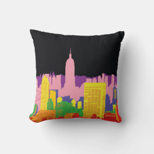 Coussin gratte-ciel de la ville décorative bâtiments urbai