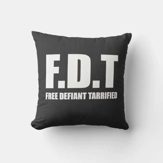 Coussin Gratuit Défiant Tarrifs Américain (Recto)