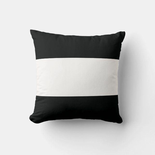 Coussin Gravé (noir et blanc) | Horizontal) personnalisabl (Recto)