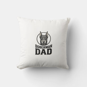 Coussin Gravure Papa Doberman Vintage Design pour amateur