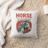 Coussin Gravure vintage de papa cheval (Couverture)