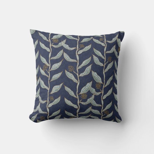 Coussin Gray floral vines (Recto)