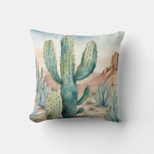 Coussin Great Basin Beauté Aquarelle Cactus Décor