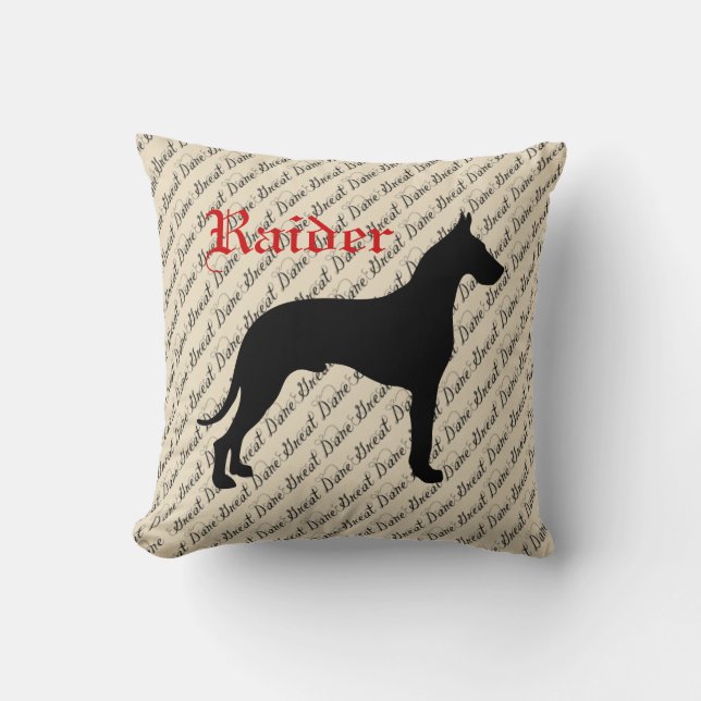 Coussin Great dane personnalisé (Recto)