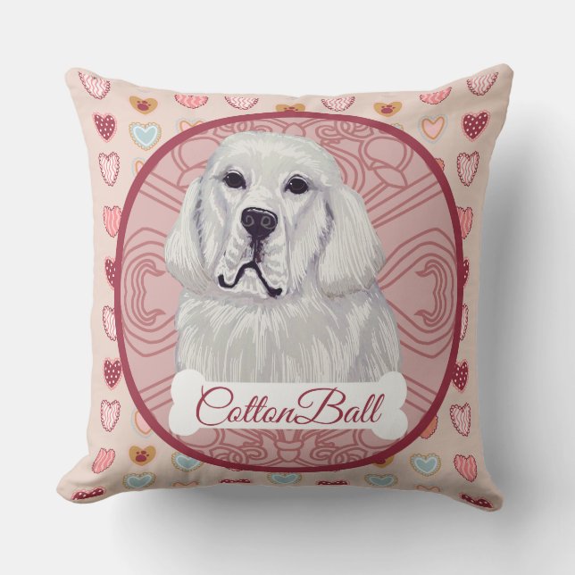 Coussin Great Pyrenees Personalize Valentine Pillow (Recto)