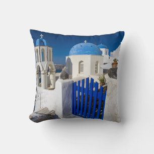 Coussin Grèce et île grecque de Santorin ville d'Oia 3