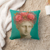 Coussin Greek Ancient Woman Pillow. (Couverture)