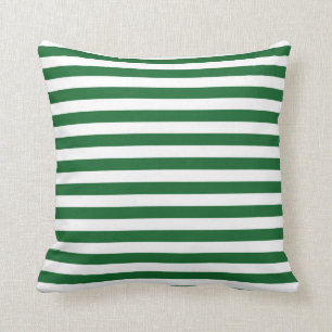 Coussin Green and White Stripes