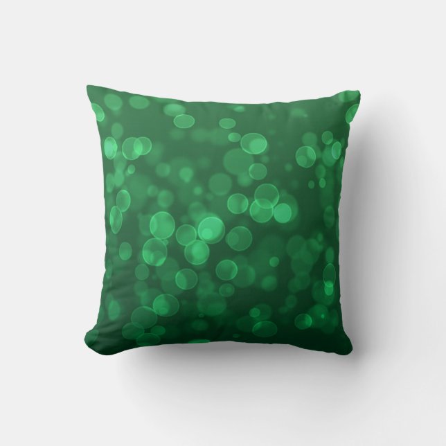 Coussin Green Christmas Bokeh (Recto)
