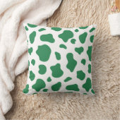 Coussin Green Cow Print Decorative Pillow (Couverture)