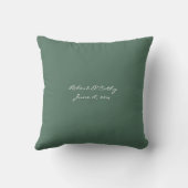 Coussin Green Damask "Mr & Mrs" coussin, personnalisée (Verso)