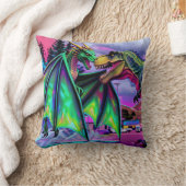 Coussin Green Dragon vs Dinosaur (Couverture)