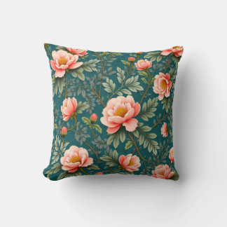 Coussin Green field roses