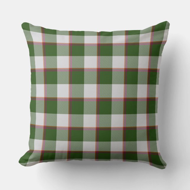 Coussin Green House and Mischka Gray Plaid (Recto)