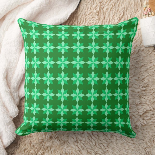 COUSSIN GREEN & ORANGE MARDI GRAS STAR MOTIF (Couverture)