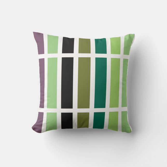 Coussin Green purple Black Hues (Recto)