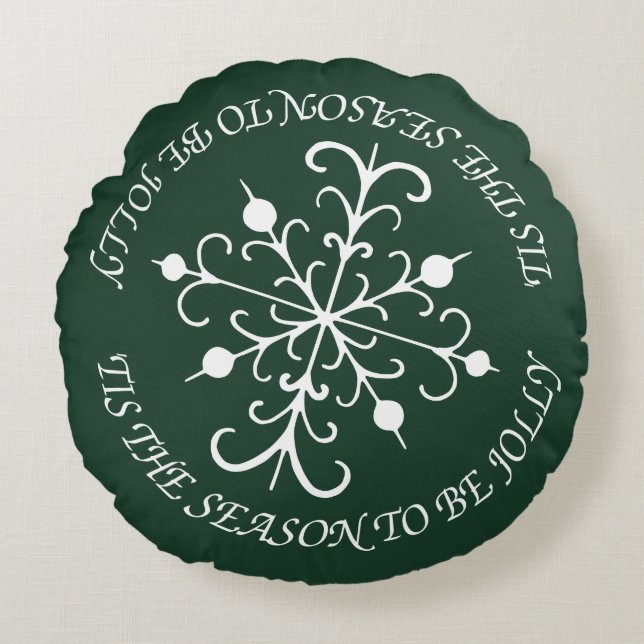 Coussin Green Snowflake (Devant)