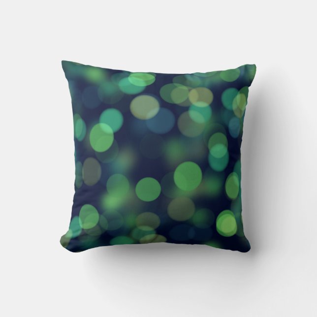 Coussin Green Stars Bokeh (Recto)