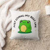 Coussin Green Sweet Cute Simple Frog Character Pillow (Couverture)