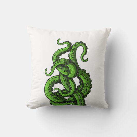 Coussin Green Tentacles (Recto)