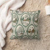 Coussin Green Toile Country Cottage Frame Lattice Pattern (Couverture)