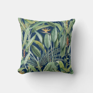 Coussin Green Tropical Jungle Banana Tree Strelitzia