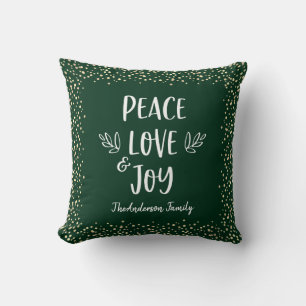 Coussin GreenPeace Love Joy Citation Typographie moderne N
