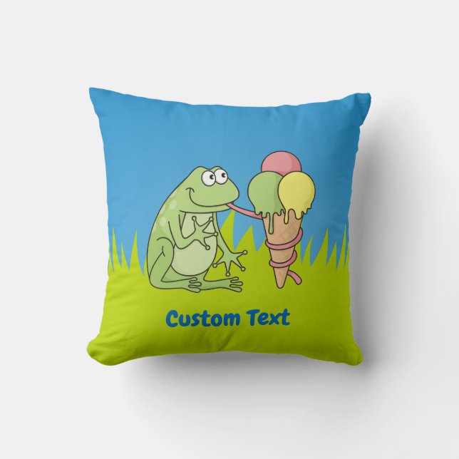 Coussin Grenouille à jet de crème glacée (Recto)