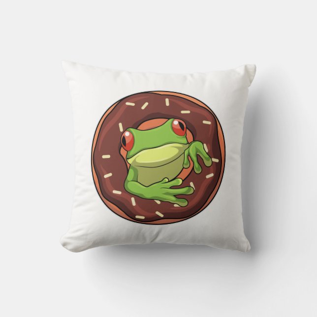 Coussin Grenouille avec beigne (Recto)
