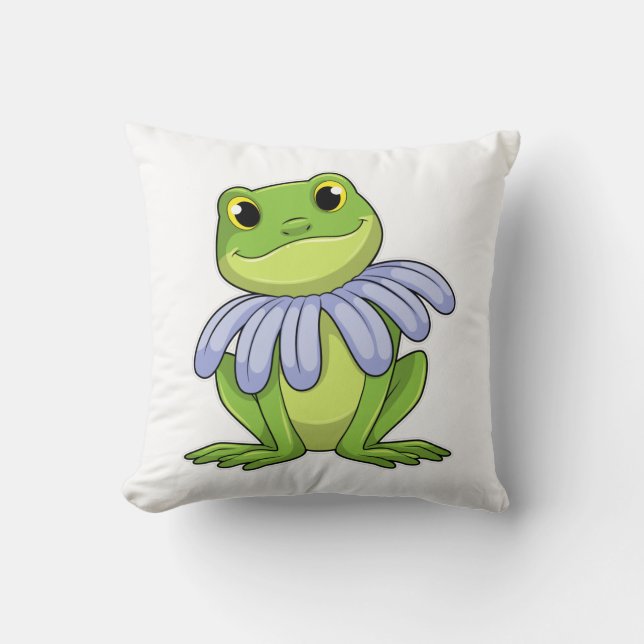 Coussin Grenouille avec marguerite (Recto)