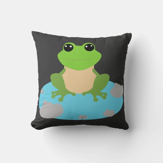 Coussin grenouille dans l'étang (Recto)
