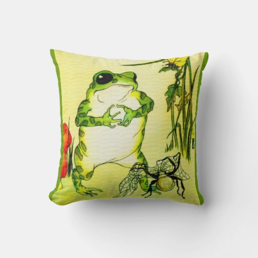Coussin Grenouille de tache de rousseur (Recto)