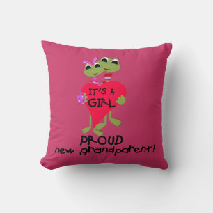 Coussin Grenouille Fière grand-parent des cadeaux de fille