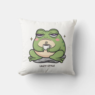 Coussin Grenouille grincheuse avec une minuscule coupe de
