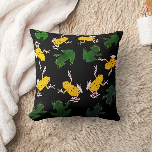 Coussin Grenouille jaune verte (Couverture)