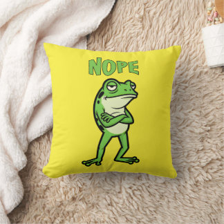 Coussin Grenouille mignonne et insolente, non, crapauds gr