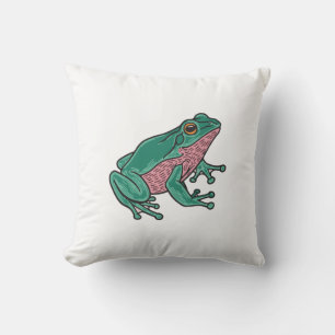 Coussin Grenouille verte mignonne