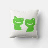 Coussin Grenouilles à caricatures souriantes Enfants (Verso)