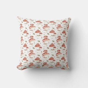 Coussin Grenouilles des bois et champignons Amanite tue-mo