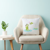 Coussin Grenouilles mignonnes - maman de kawaii et bande (Chaise)