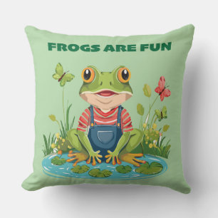 Coussin grenouilles s'amuser