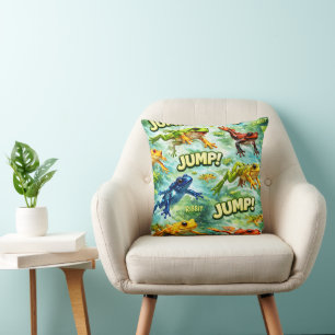 Coussin Grenouilles sautantes motif amusant rivet