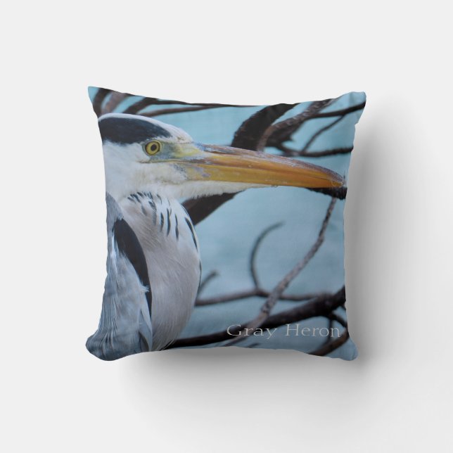Coussin Grey Heron (Recto)