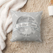 Coussin Grey Love You to the Moon Flrow Motif (Couverture)
