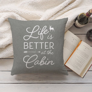 Coussin Grey & White Life est meilleur au Cabine