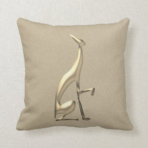 Coussin Greyhound Dog Gold Elegant