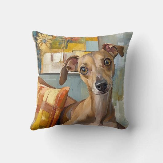Coussin Greyhound sur un canapé (Verso)