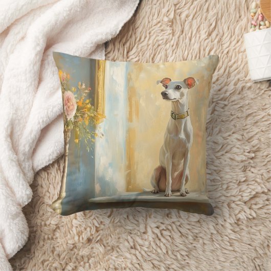 Coussin Greyhound sur un canapé (Couverture)